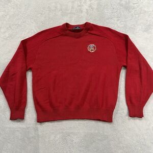 Isle of Cotton USA Sweater Pullover‎ Men XL Red Ford Cotton